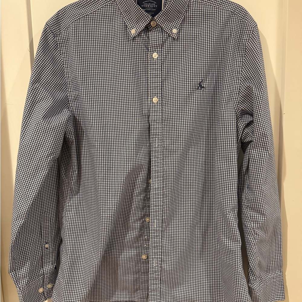 Charles Tyrwhitt Blue Checked Shirt